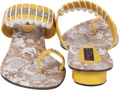Sapyork Women Yellow Heels