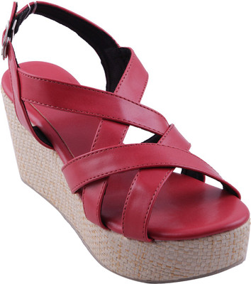 Adorn Women Red Wedges