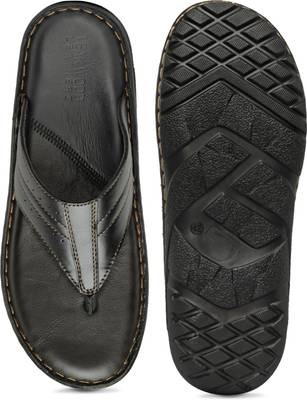 Teakwood Men Black Sandals