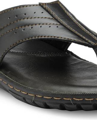 Teakwood Men Black Sandals