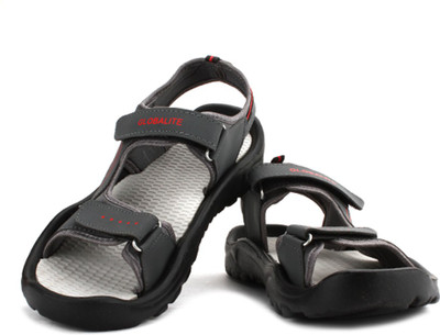 

Globalite Men Grey Red Sports Sandals