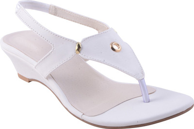

Adorn Women White Wedges