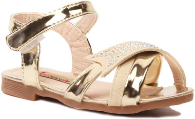 Foot Candy Girls Sports Sandals(Gold