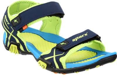 Sparx Men NavyBlue FlourscentGreen Sandals