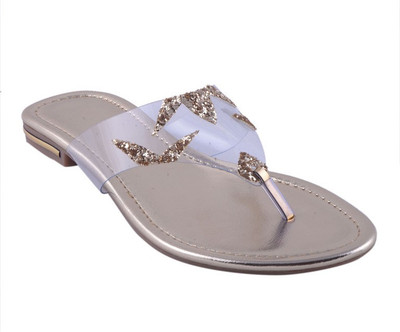 Adorn Women Golden Flats