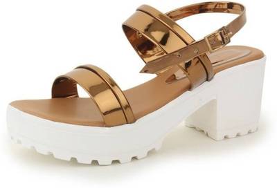 Nshell Women Copper Heels