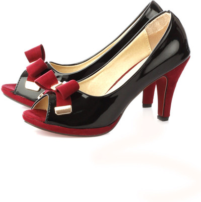 

Vero Couture Women Black-Maroon Heels