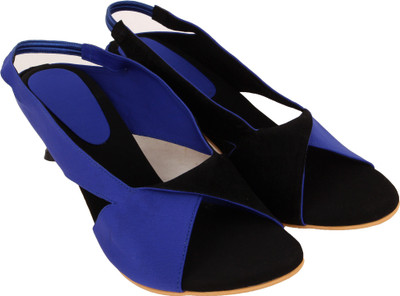

Royal Collection Women Royal Blue; Black Heels
