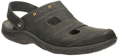 

Clarks Men Black Leather Sports Sandals