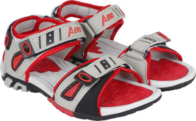

Aero Men BLK::RED::LGRY Sandals