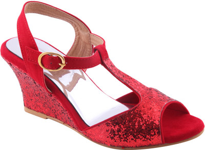 

Adorn Women Red Wedges
