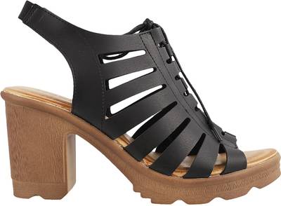Mochi Women Black Heels