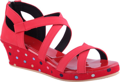 

Adorn Women Red Wedges