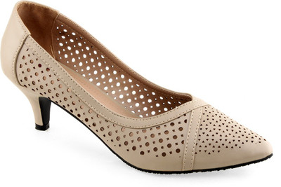 Shuz Touch Women Beige Heels