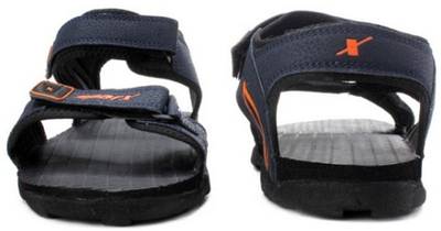 Sparx Men Navy Blue Orange Sandals