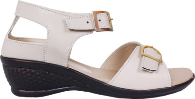 

Footshez Women White Wedges