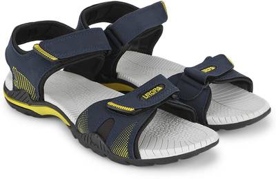 Cozy Men Classy Blue::Fab White Sandals