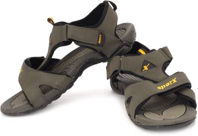 Sparx Men Olive Yellow Sports Sandals