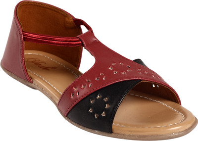 Jade Women Maroon Flats