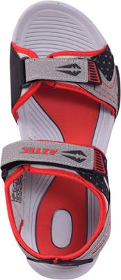 Aztec Men Grey, Red Sandals