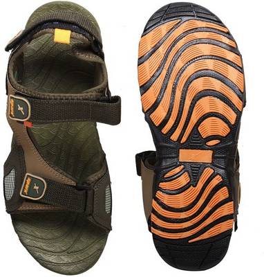 Sparx Men Olive Yellow Sandals