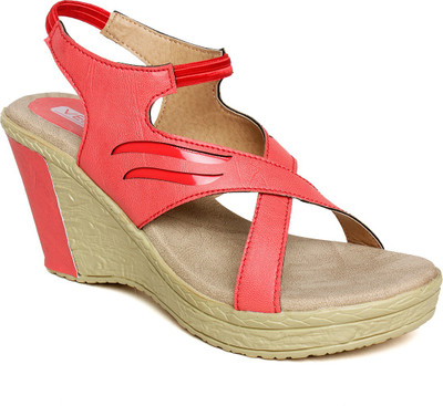 Vendoz Women Red Wedges