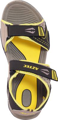 Aztec Men Mehandi, Yellow Sandals