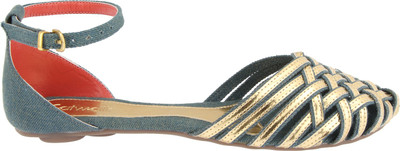 

Catwalk Women Golden & Gray Flats