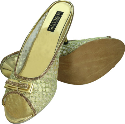 Sumi Collections Girls Heels, Golden