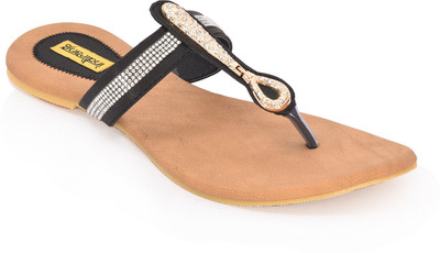 

Indirang Women Black Flats