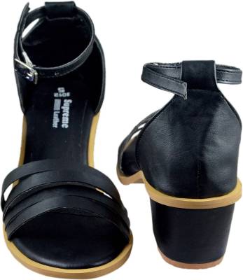 Supreme Leather Women 1012 Black Heels