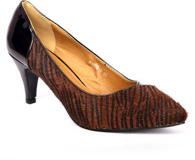 V4Styles Women BROWN Heels
