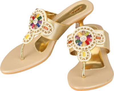 Glitz Women Gold Heels