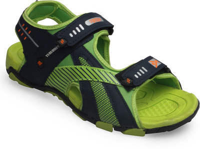 Keeper Men Navy Blue & Parrot Green Sandals