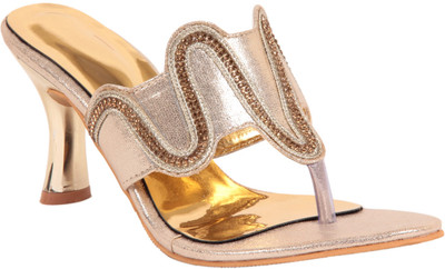 

Adorn Women Golden Heels