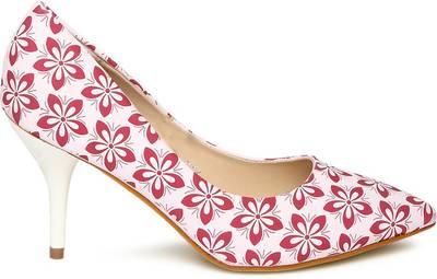 Dressberry Women WHITE.BABY PINK Heels