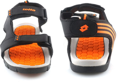 

Lotto Men Black/Orange Sports Sandals
