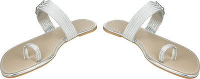 

Rare Women Silver Flats