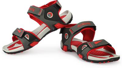 Corpus Men Grey::Red Sandals