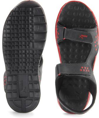 Puma Men black high risk red Sandals