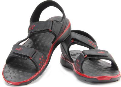 Puma Men black high risk red Sandals