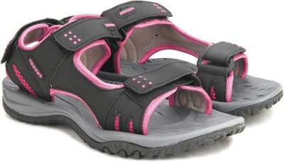 Power Women Black Sports Sandals