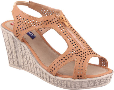 MSC Women Beige Wedges
