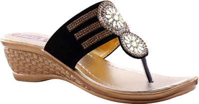 

Belly Ballot Women Black Wedges