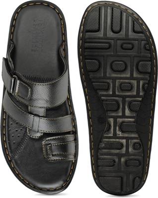 Teakwood Men Black Sandals