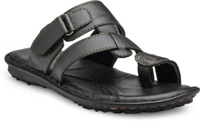 Teakwood Men Black Sandals