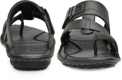 Teakwood Men Black Sandals