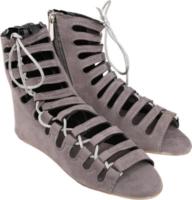 

Jade Girls Buckle Flats(Grey