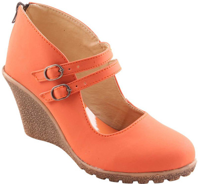 

Adorn Women Orange Wedges