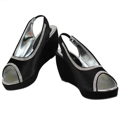 

Bellafoz Women Black Wedges